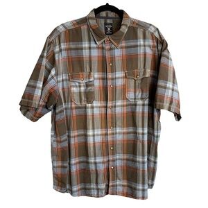 RedHead Brown Plaid Western Shirt - Size XL
